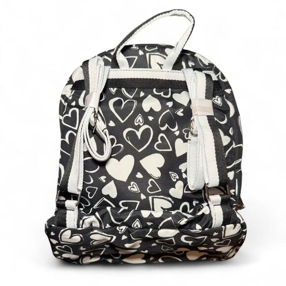 Brighton Endless Love Black & White heart mini backpack adjustable straps - Picture 3 of 7